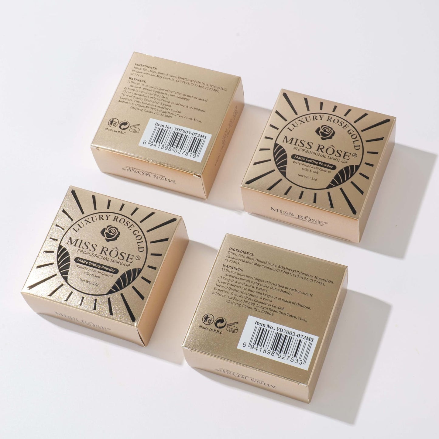 Miss Rose Luxury Rose Gold Matte Setting Powder / Loose powder