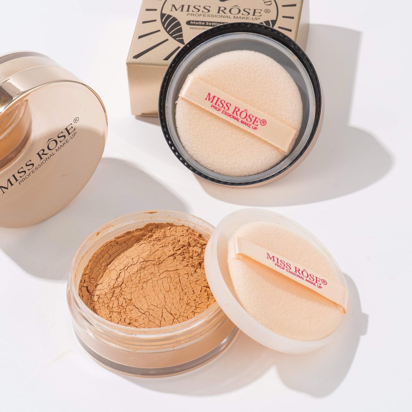 Miss Rose Luxury Rose Gold Matte Setting Powder / Loose powder