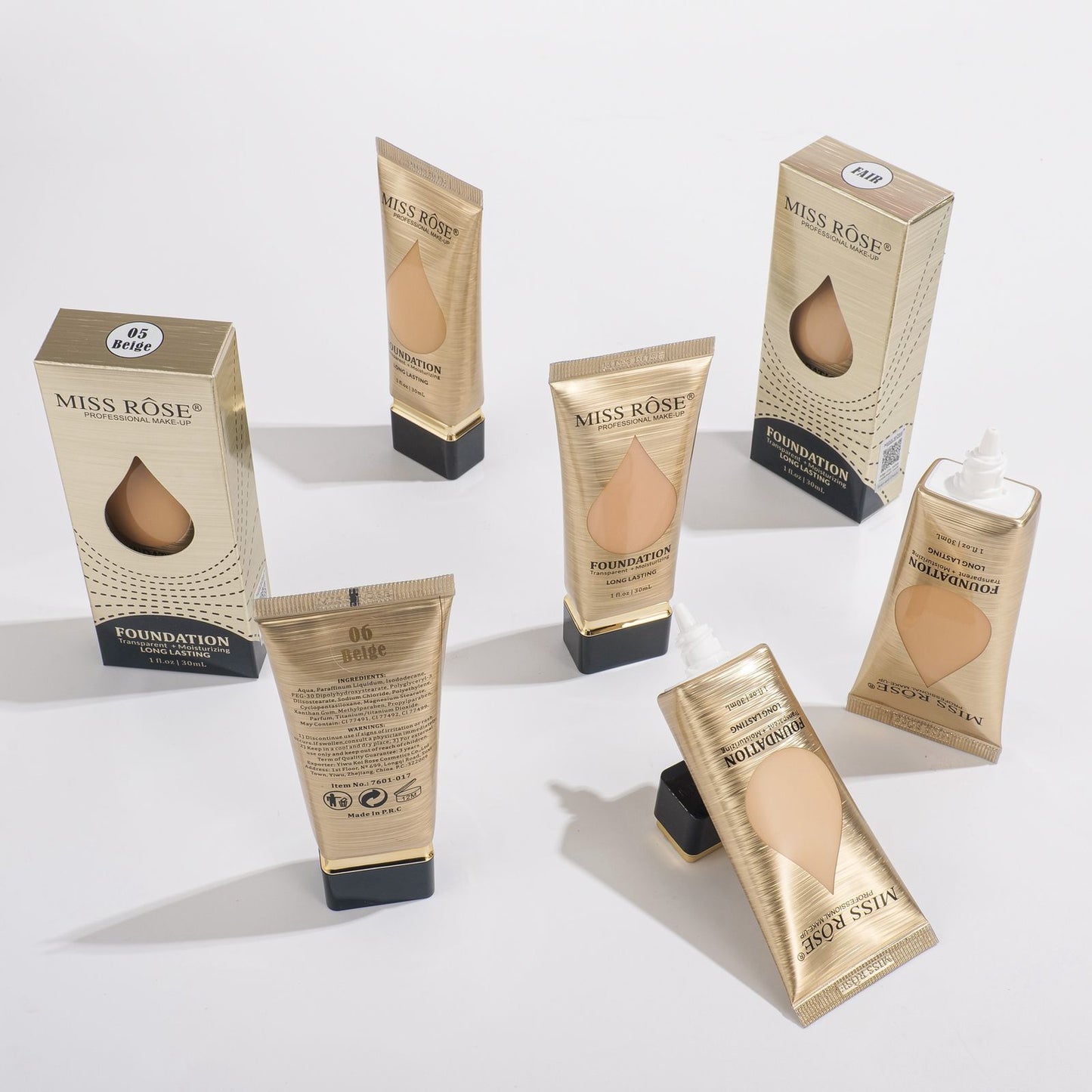 Miss Rose Transparent+ Moisturizing Long Lasting Foundation