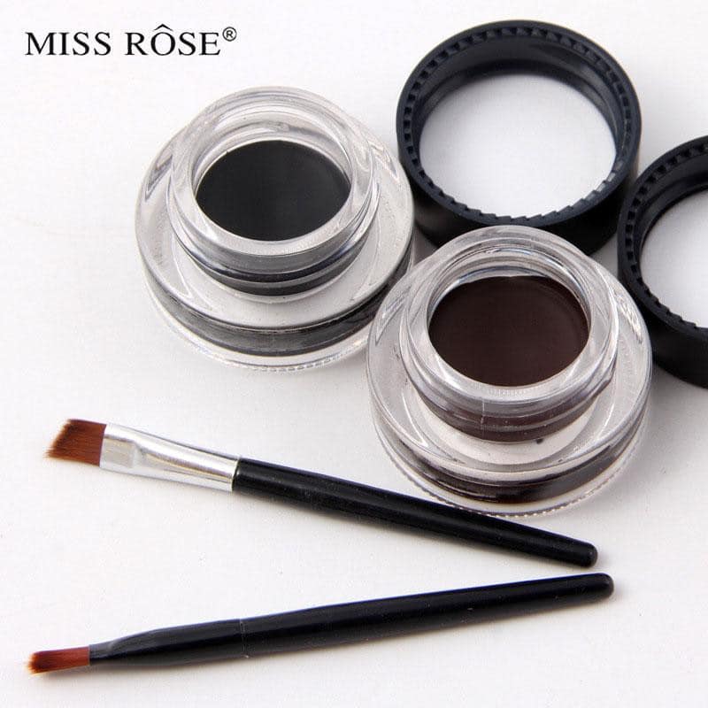 MISS ROSE Kajal & Gel Eyeliner - 2 color set Black and Brown