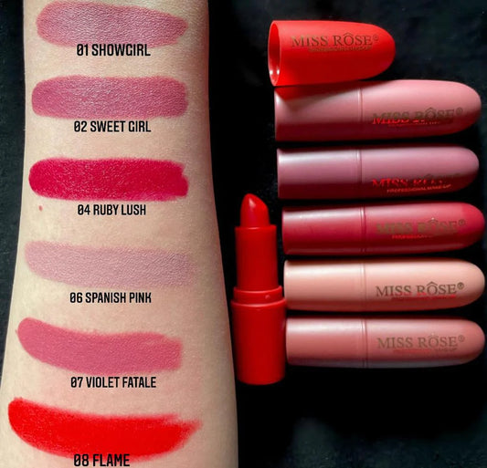 Miss Rose Velvet Matte Lipstick/ bullette lipstick